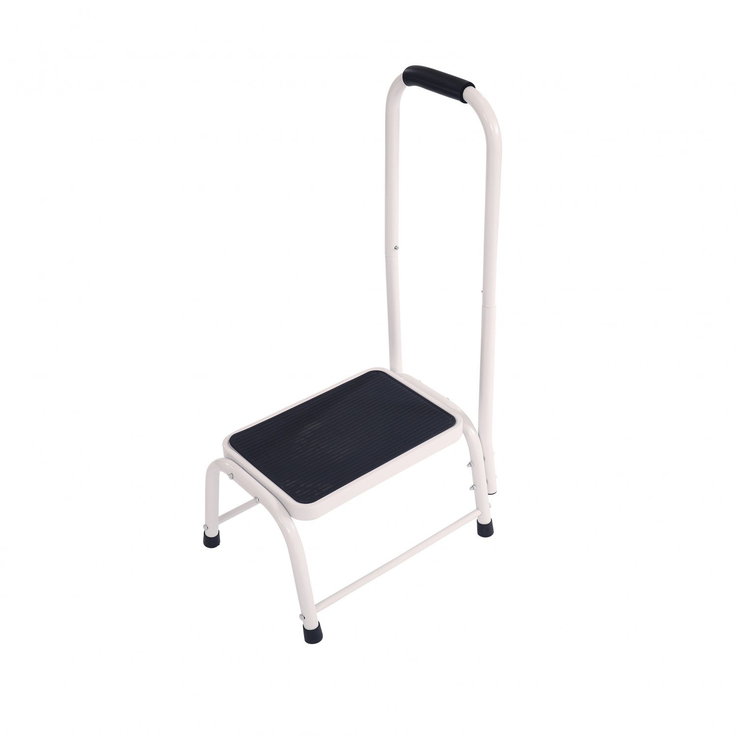 Single Caravan Step Stool Steel Non Slip Rubber Tread Safety with Handle