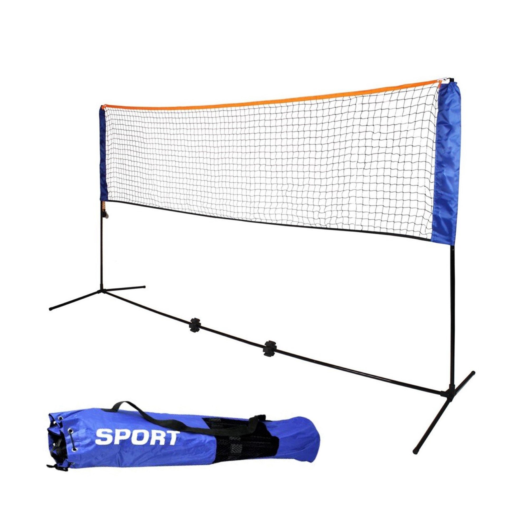 Medium 4m Adjustable Foldable Badminton Tennis Volleyball Net - Click Image to Close