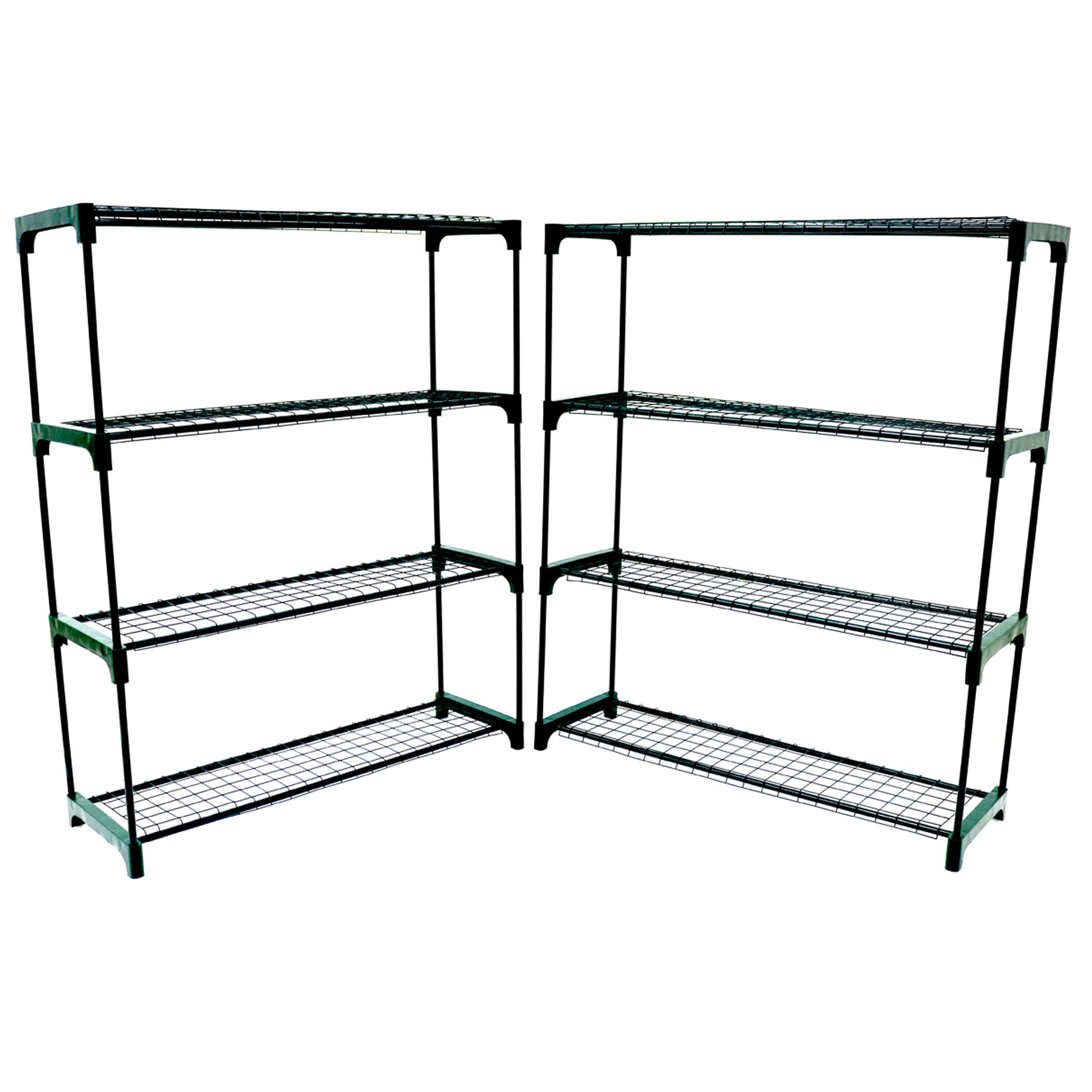 Double Pack Flower Staging Display Greenhouse Racking Shelving