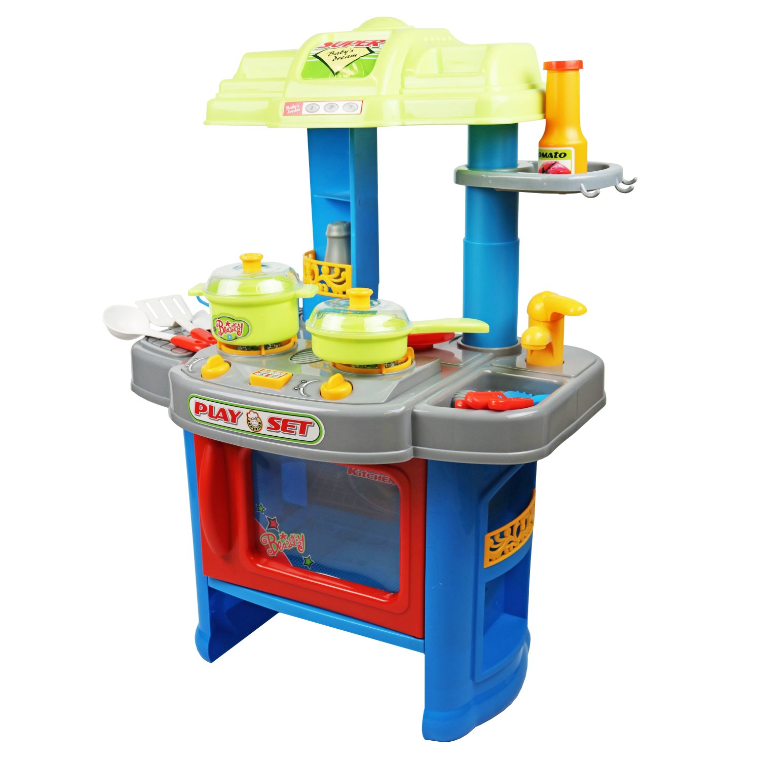 Childrens Kids Roleplay Electronic Kitchen Cooking Playset