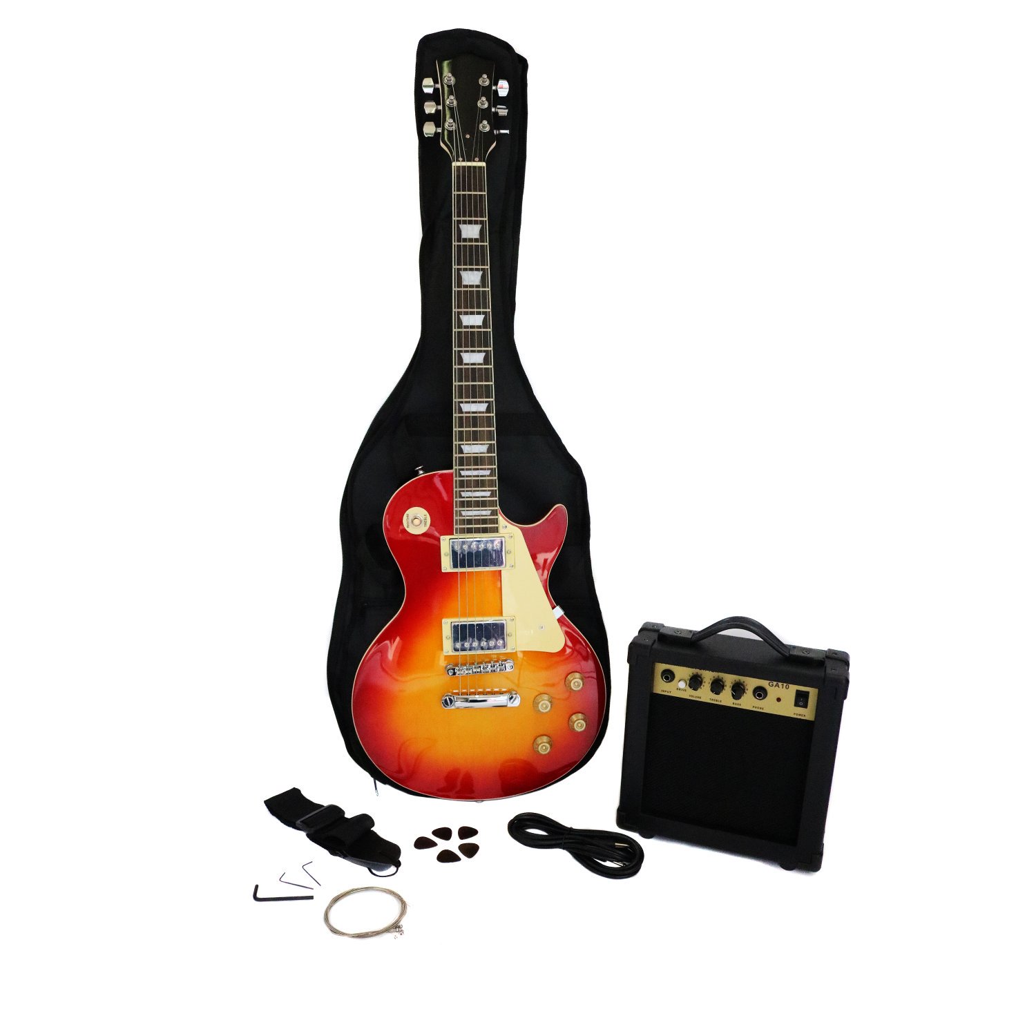 Sunburst 6 String Electric Guitar With 10W Amp