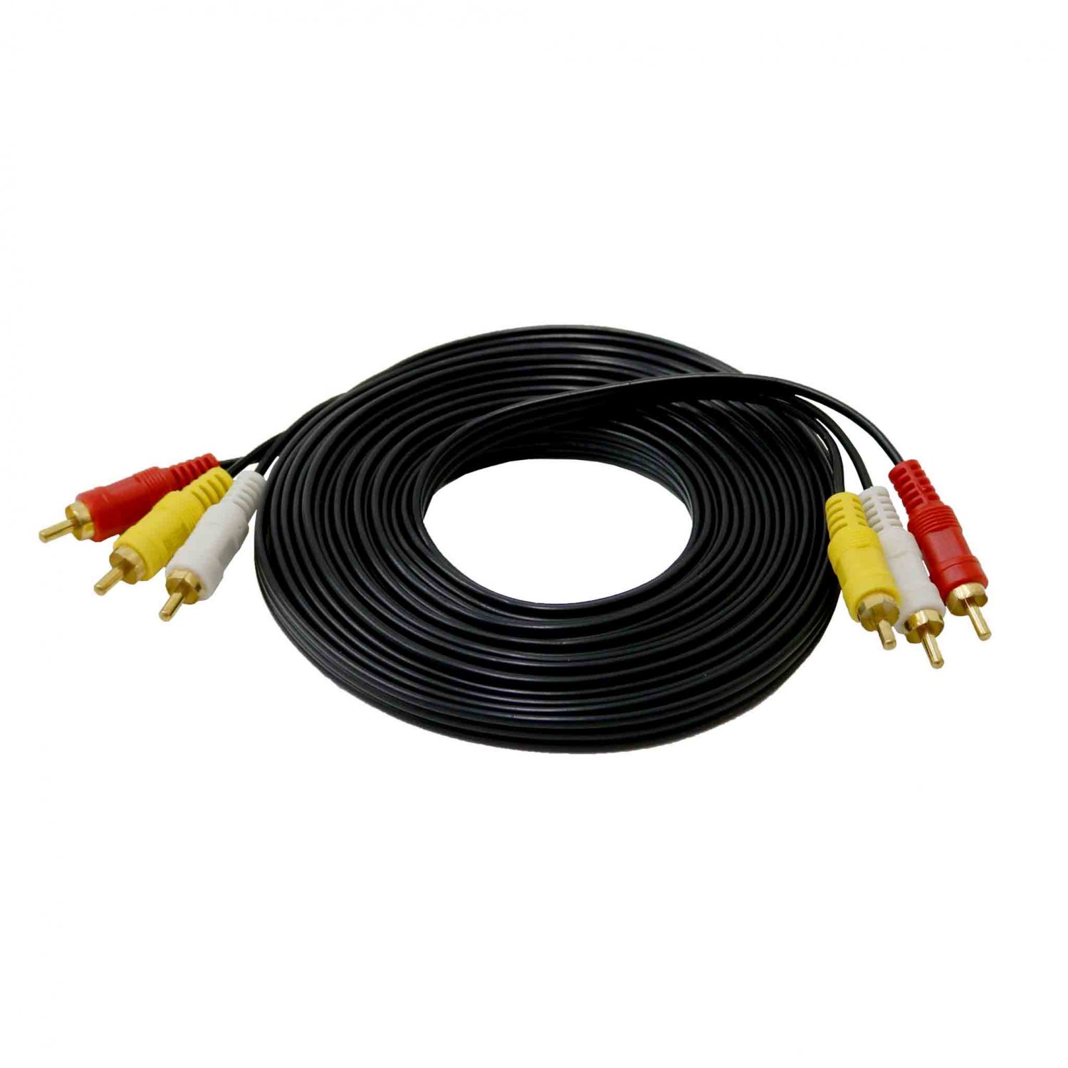 5m Triple 3 Phono 3RCA to 3RCA AV Audio Video Gold Cable Lead