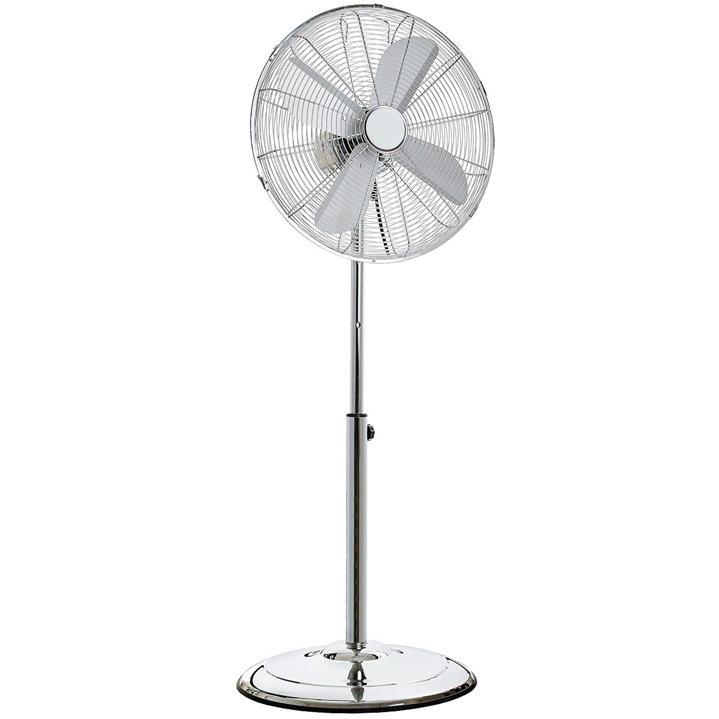 16\" Inch 40cm Chrome Metal Pedestal 3 Speed Stand Fan Cooling