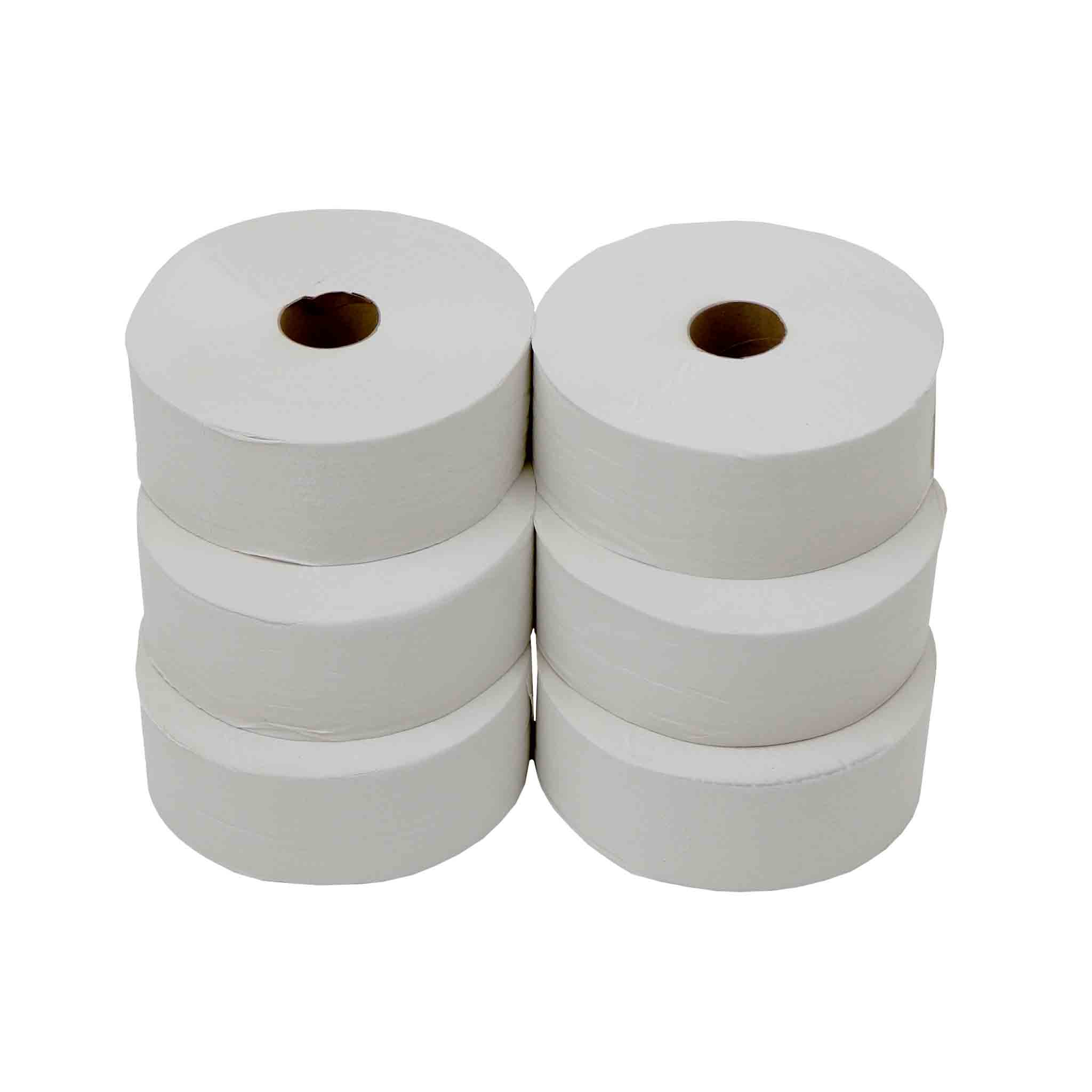 6x 2 ply White Jumbo Maxi Toilet Roll Paper Tissue for Dispenser