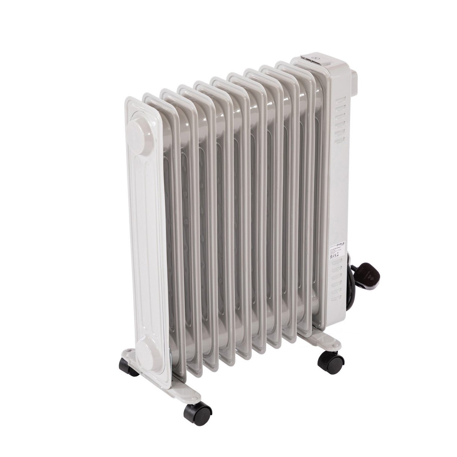 2500W 11 Fin Portable Oil Filled Radiator Electric Heater