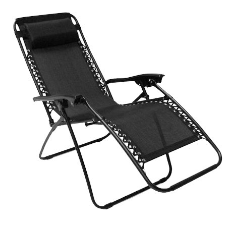 Folding Reclining Garden Deck Chair Sun Lounger Zero Gravity
