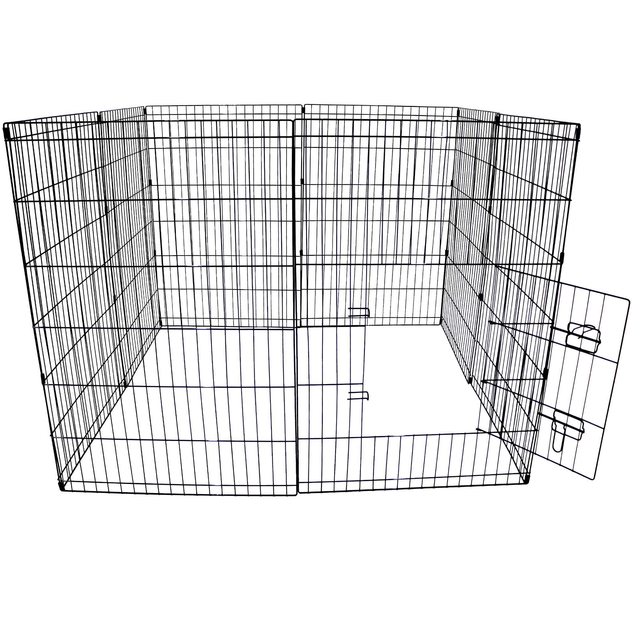 Large 91cm Folding Pet Dog Rabbit Run Play Pen Cage Enclosure Fence