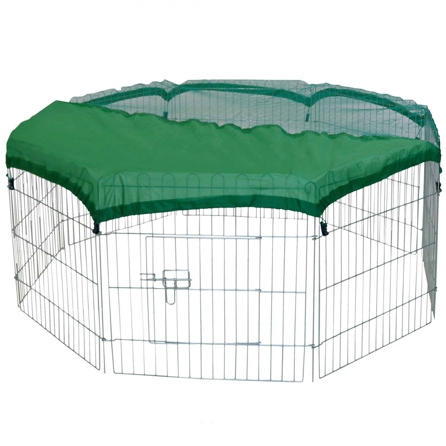 8 Panel Outdoor Rabbit Play Pen Run with Shade Safety Net