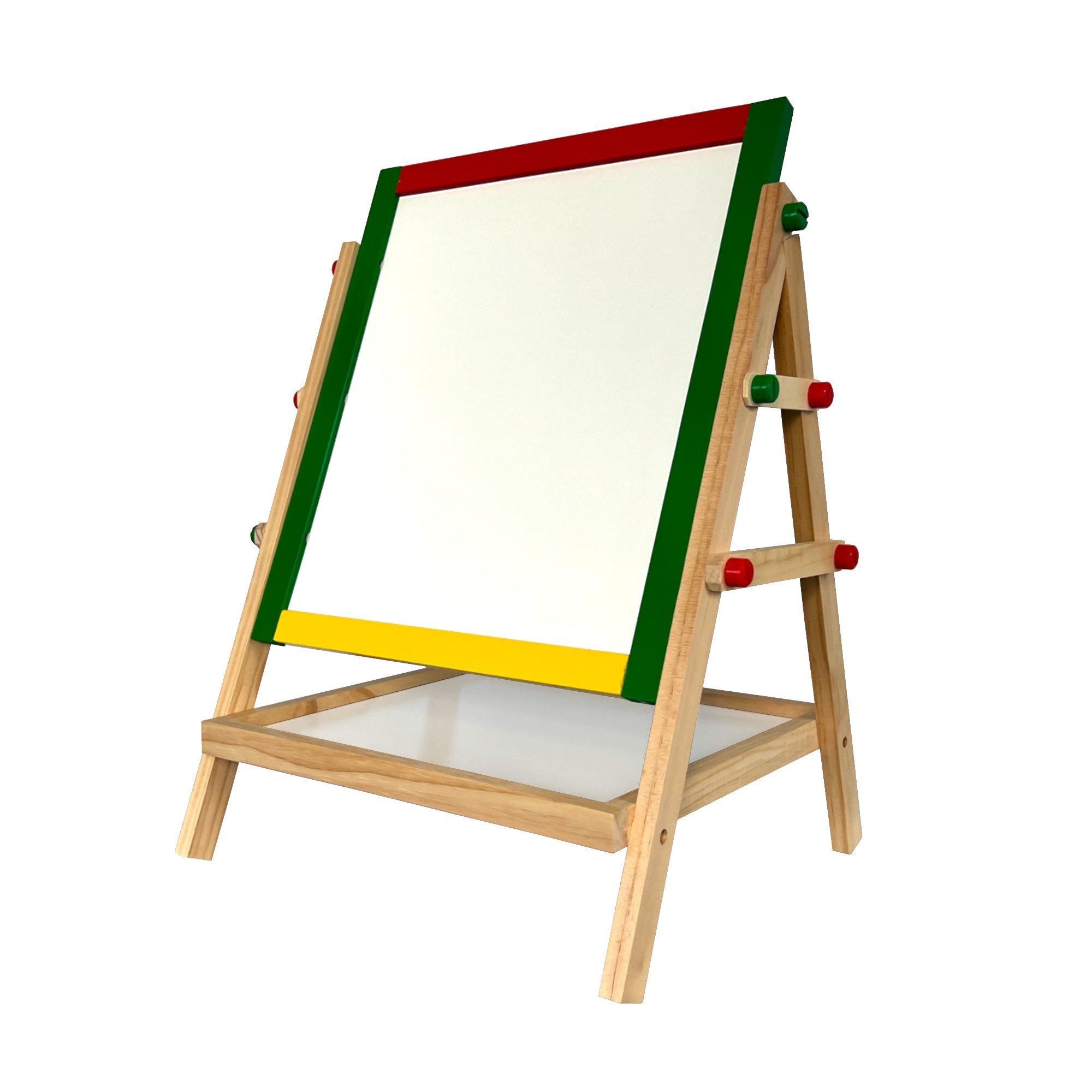 Adjustable Children Kids 2-in-1 Wooden Easel Black White Board - Click Image to Close