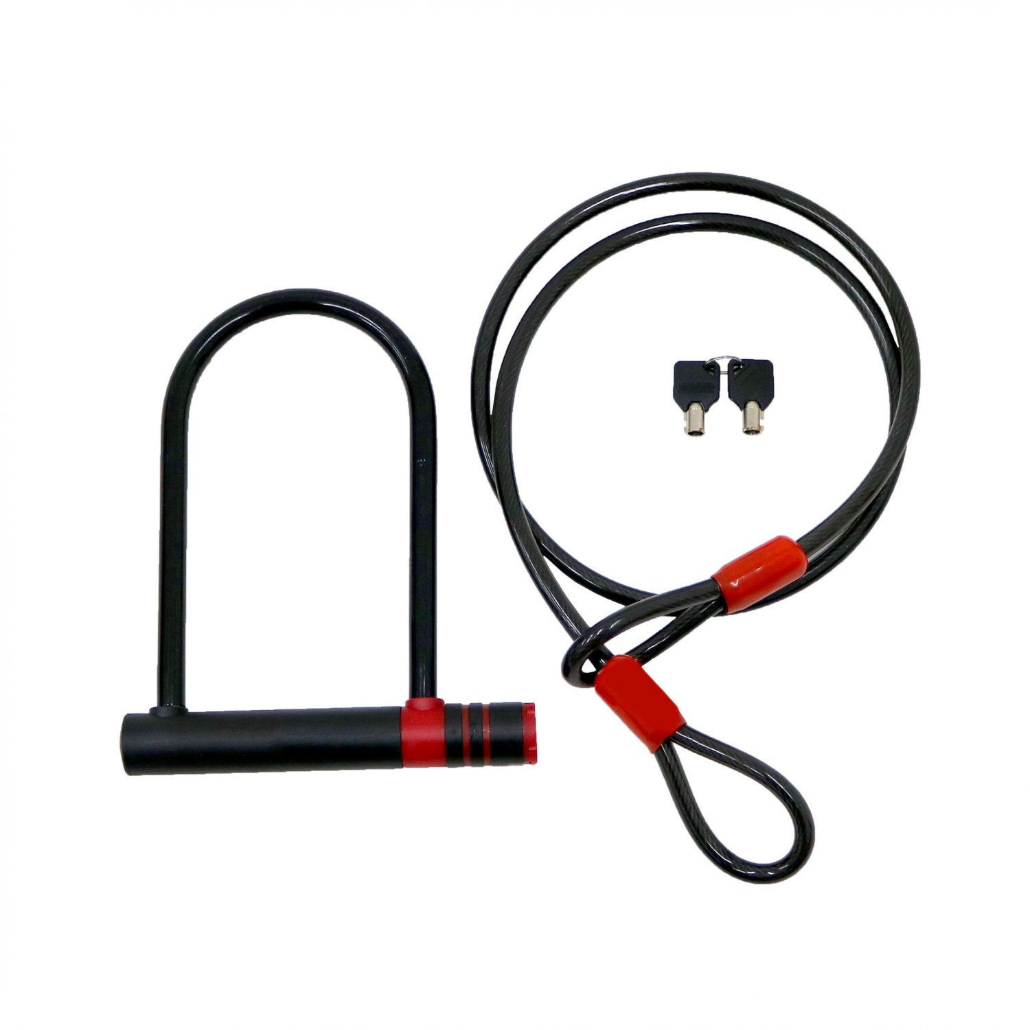 Anti-Theft U D Shape Bike Bicycle Secure Lock with 4ft Cable