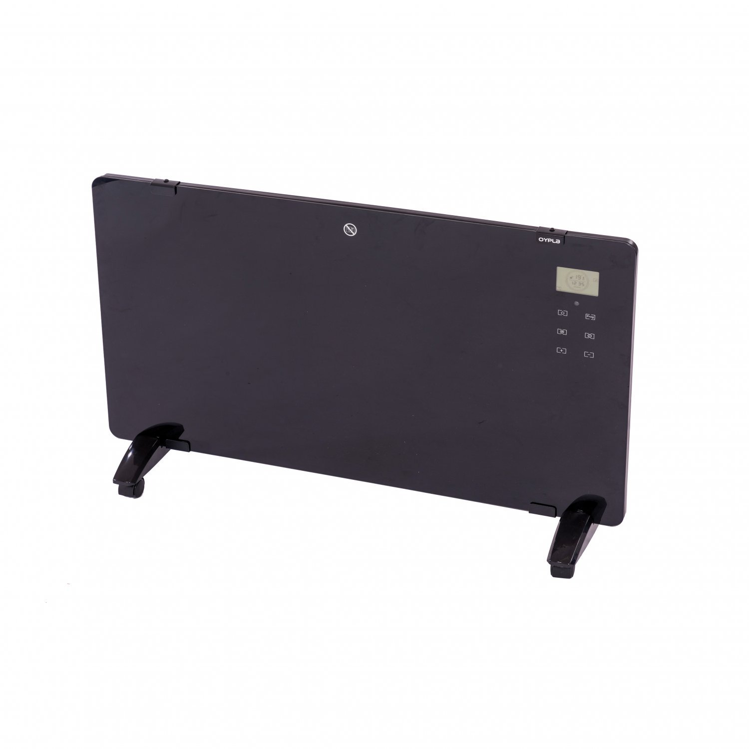 2000W Black Glass Free Standing Electric Panel Convector Heater