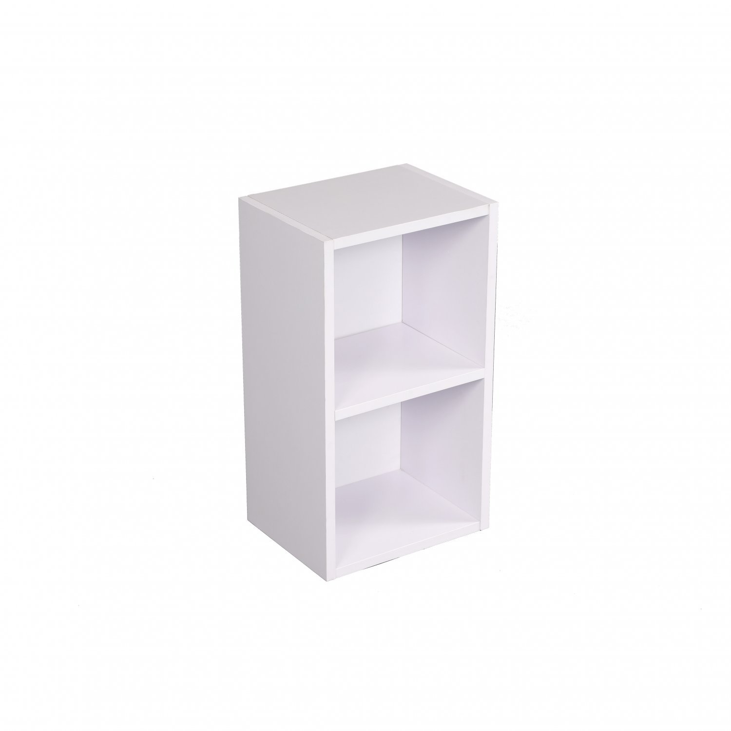 2 Tier Wooden Shelf White Bookcase Shelving Storage Display Rack