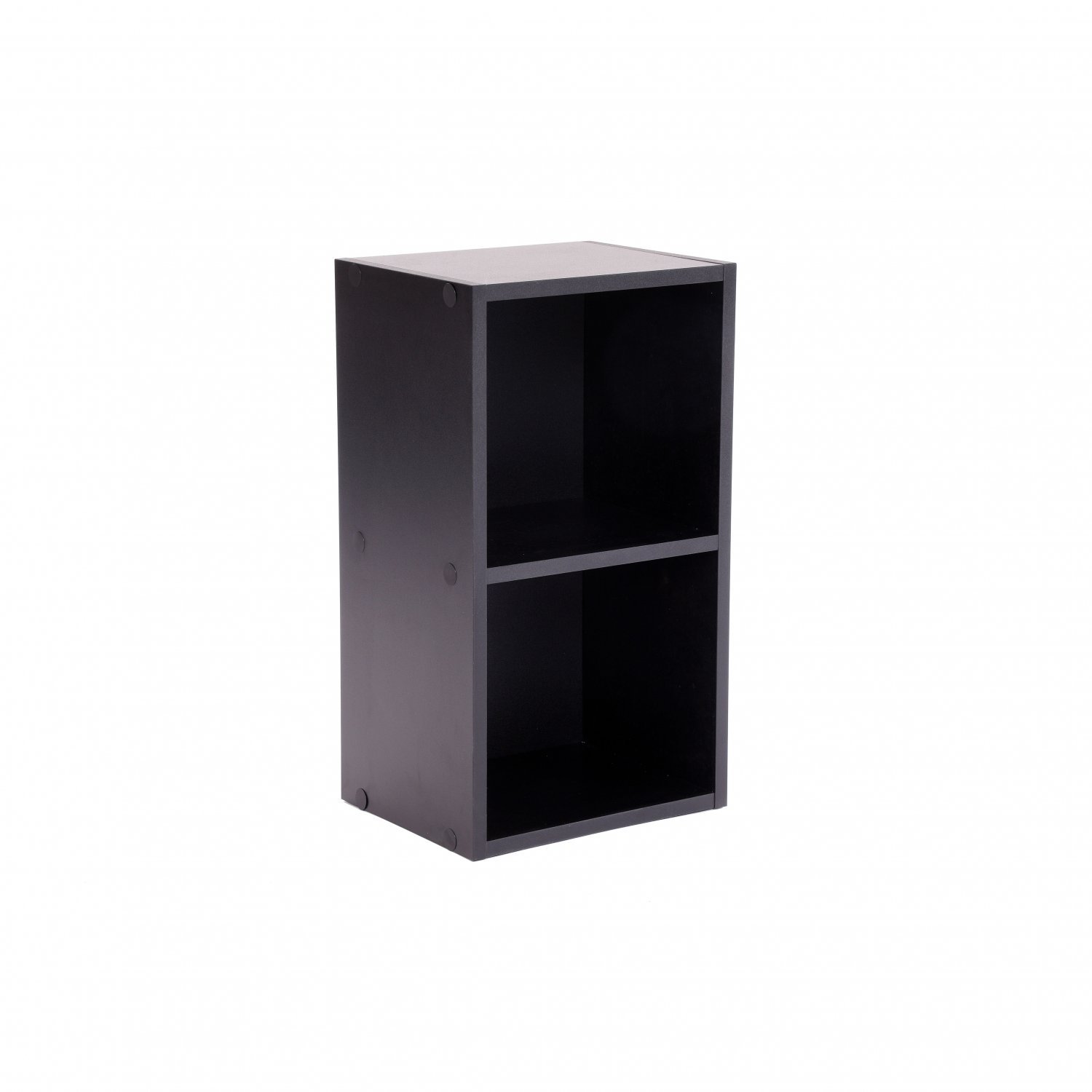 2 Tier Wooden Shelf Black Bookcase Shelving Storage Display Rack
