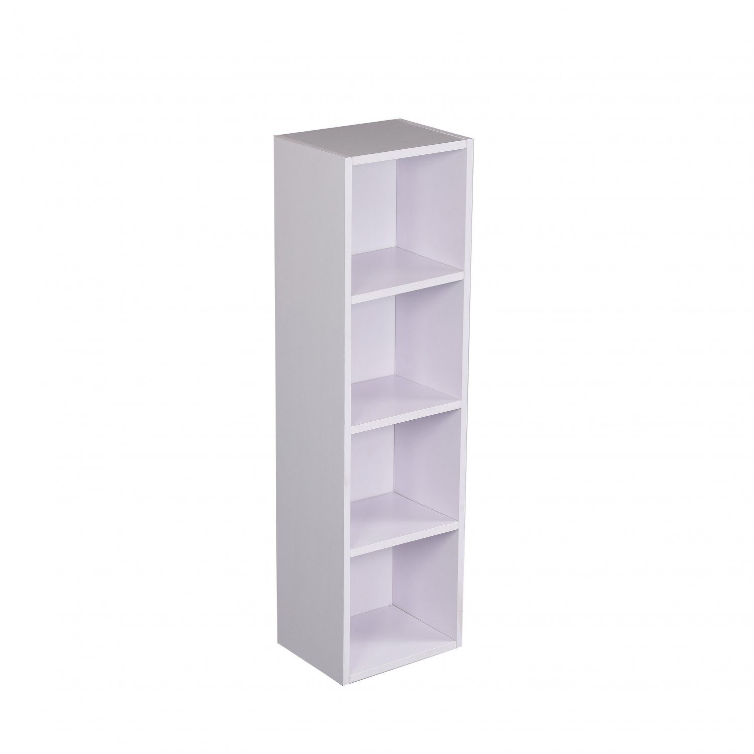 4 Tier Wooden Shelf White Bookcase Shelving Storage Display Rack