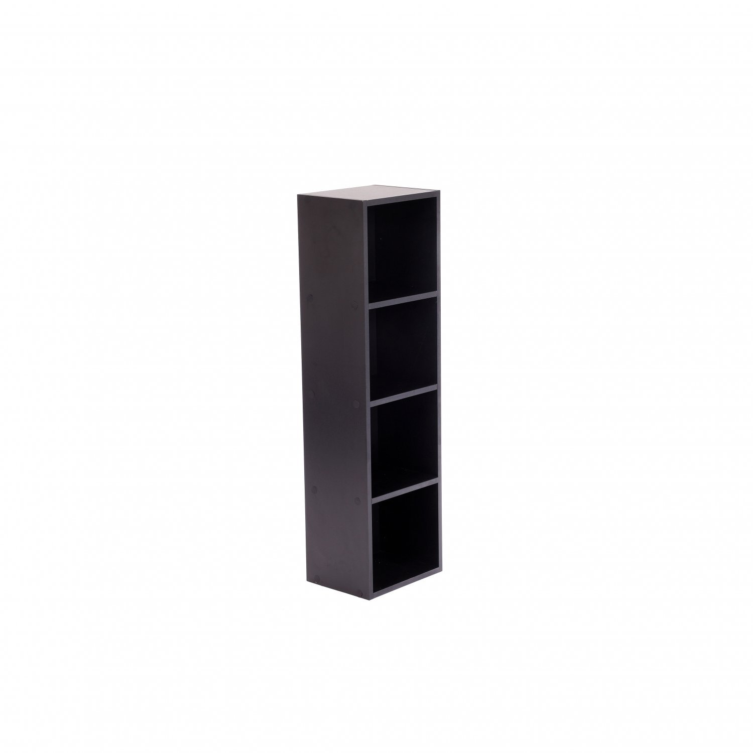 4 Tier Wooden Shelf Black Bookcase Shelving Storage Display Rack