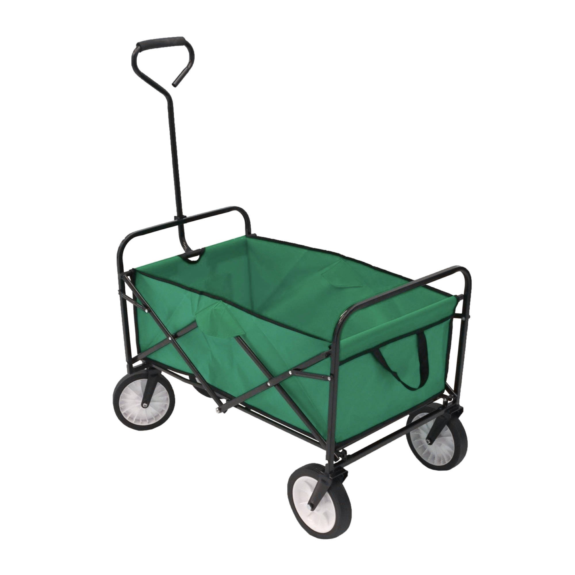 Green Heavy Duty Foldable Garden Trolley Cart Wagon Truck - Click Image to Close