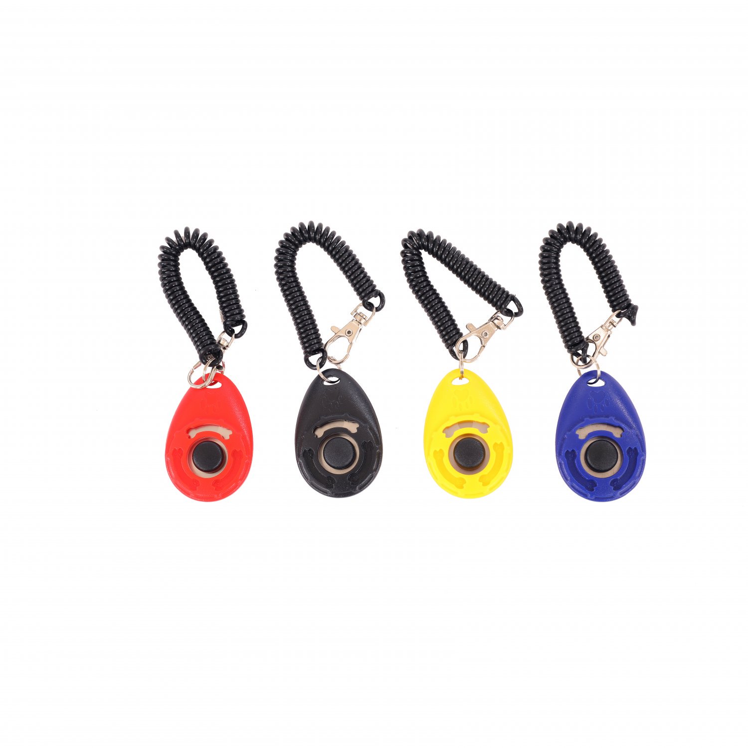 Multicoloured Pack of 4 Pet Dog Puppy Cat Training Clicker with