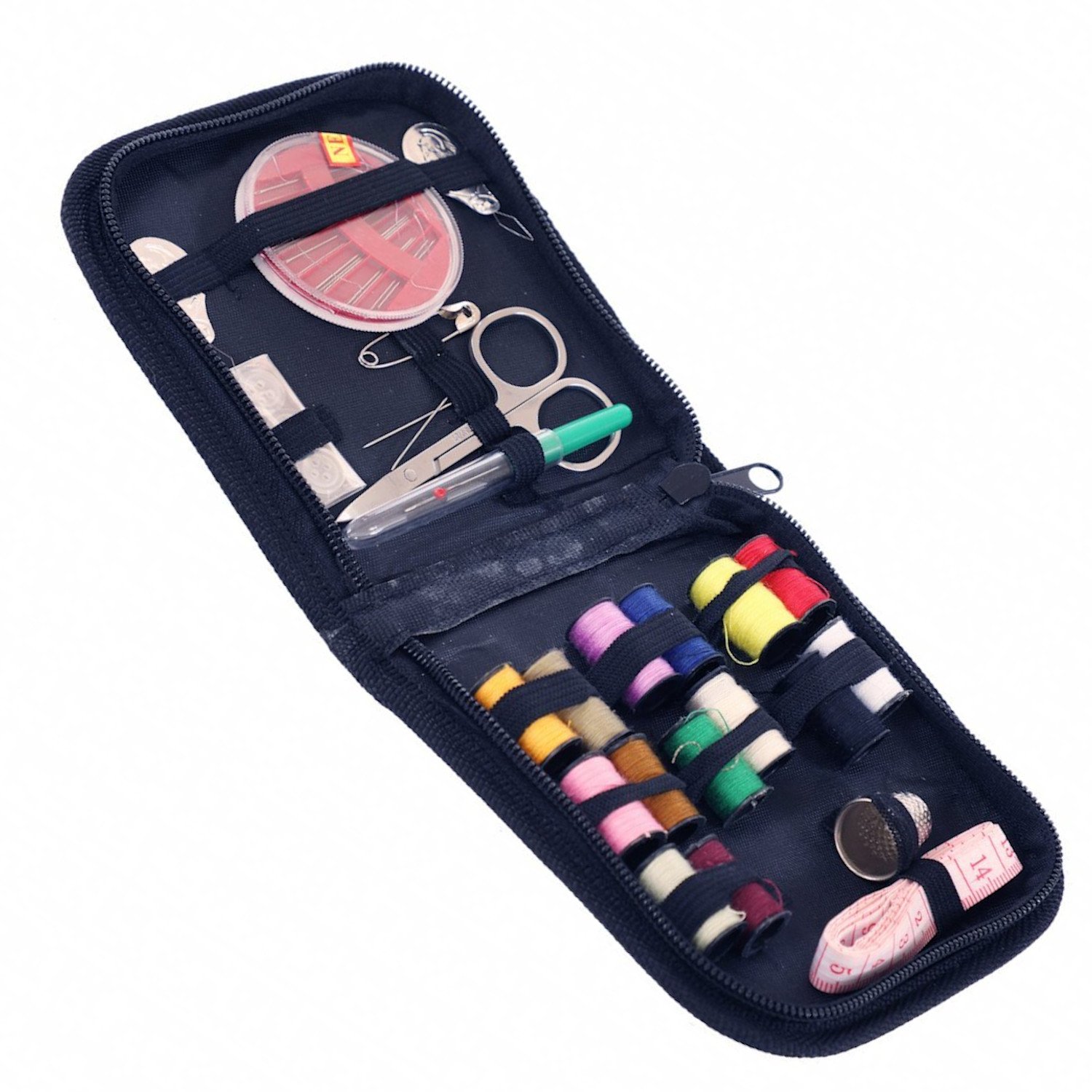 Travel Sewing Kit with Needle Thread Buttons Measuring Tape Scissors