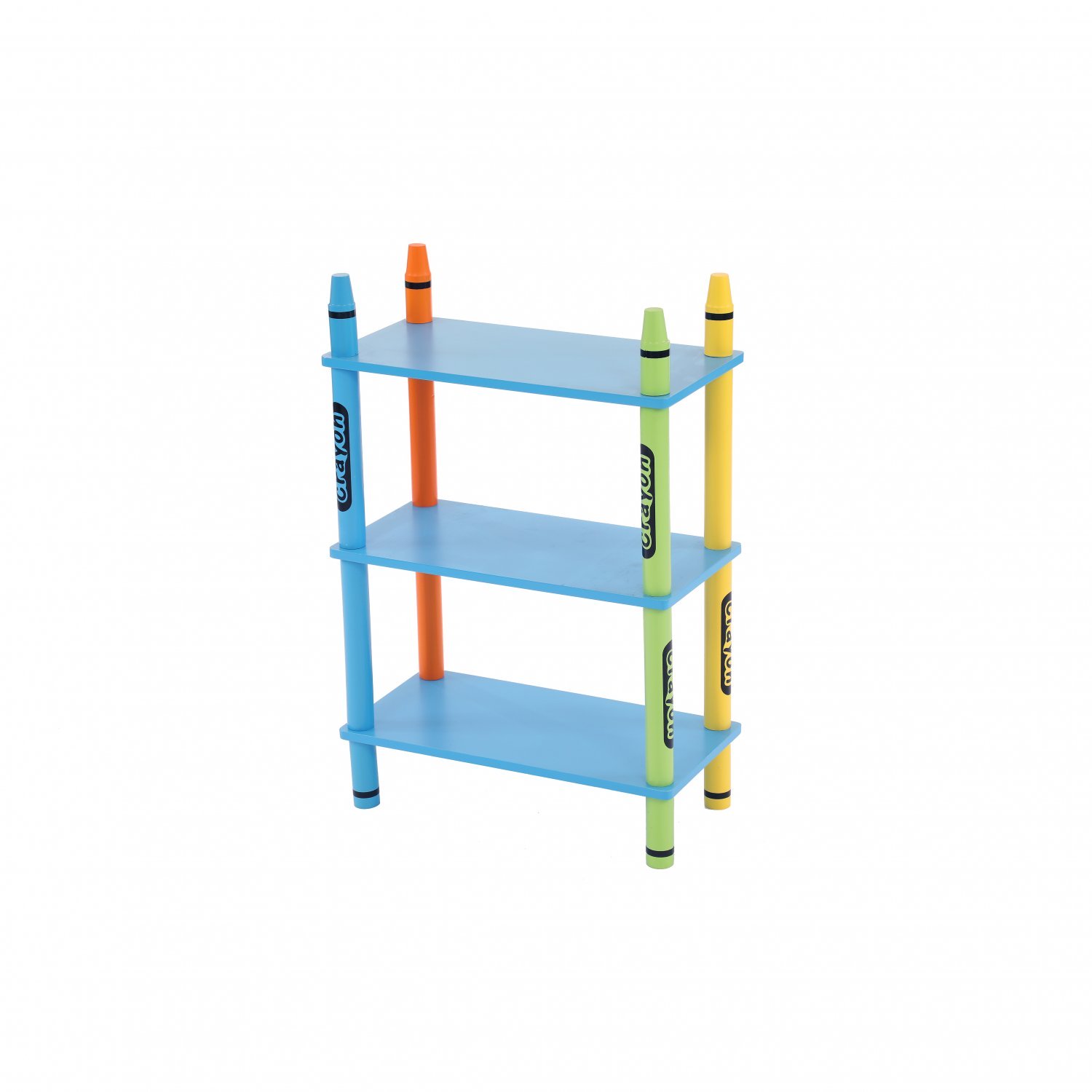Colourful Childrens Storage Shelf Crayon 3-Tier Shelves