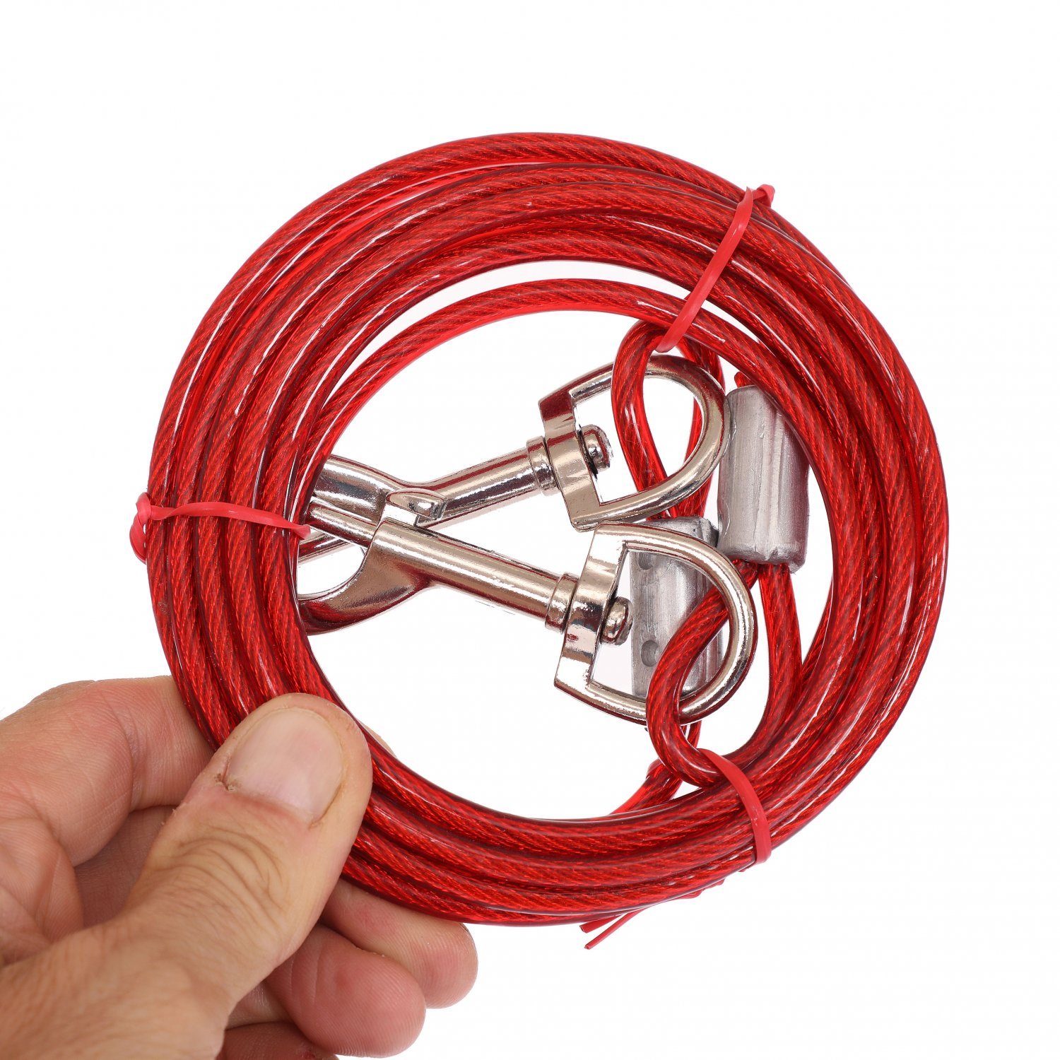 3m Red Steel Dog Tie Out Cable Chew Proof Tether