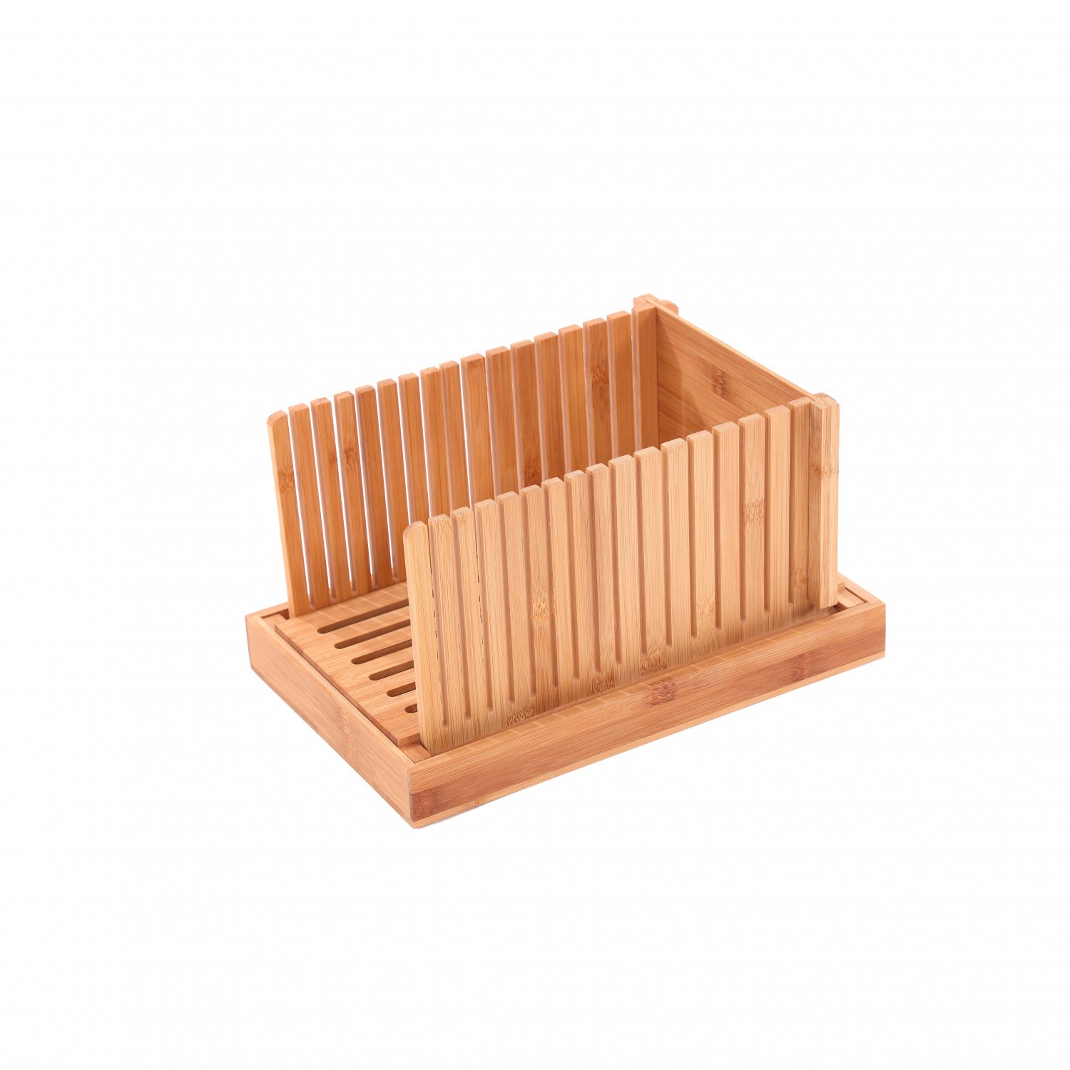 Bamboo Wooden Bread Slicer Chopping Cutting Board with Crumb Cat