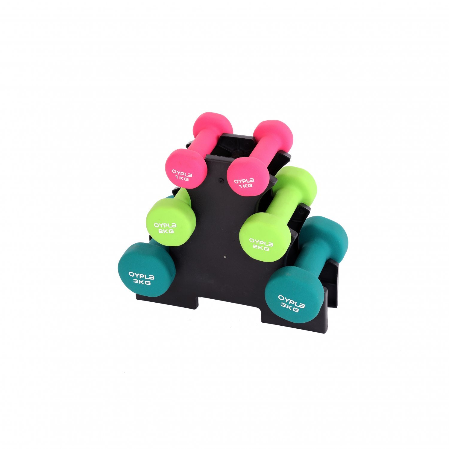 12kg Neoprene Hand Dumbbell Workout Weight Set Including Stand