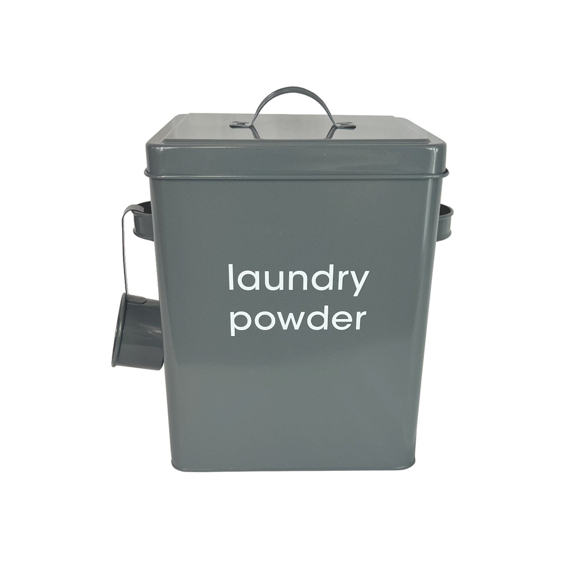 Laundry Powder Canister Storage Tin Container with Scoop