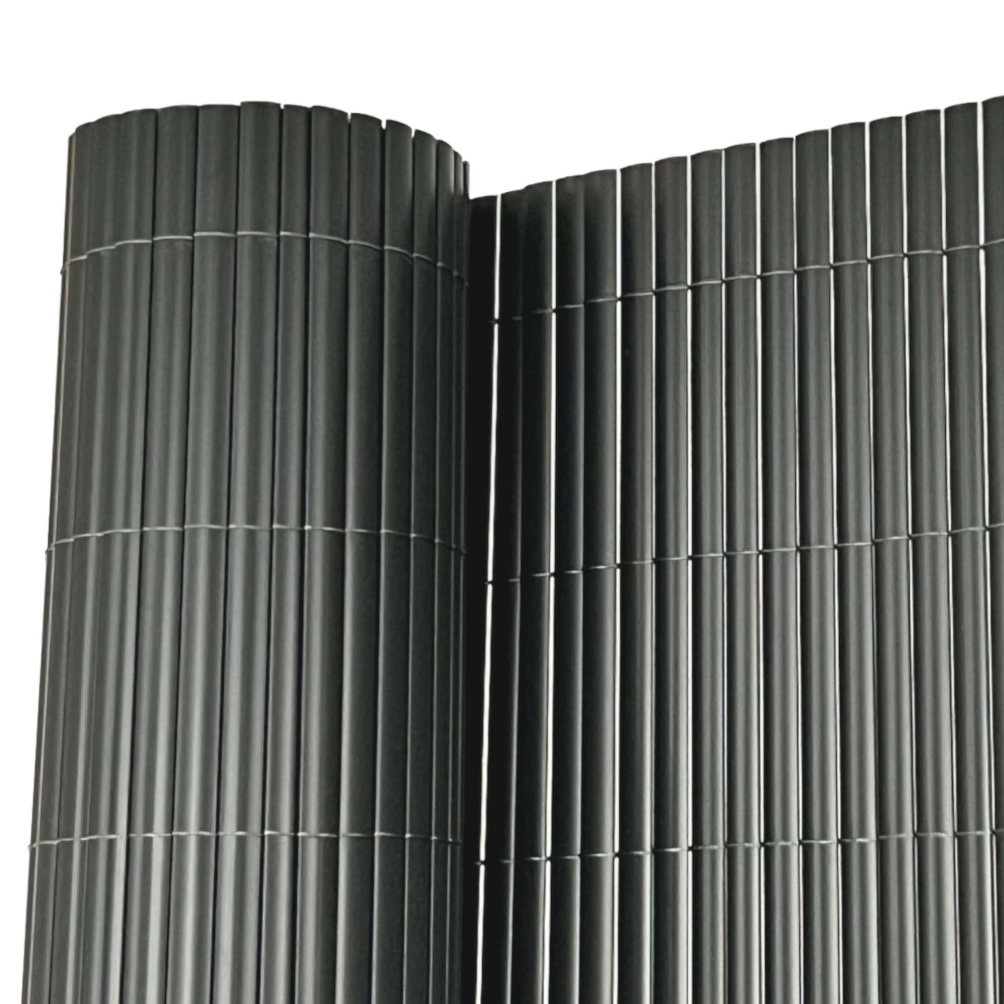 3m x 1.2m PVC Fencing (Grey) - Click Image to Close