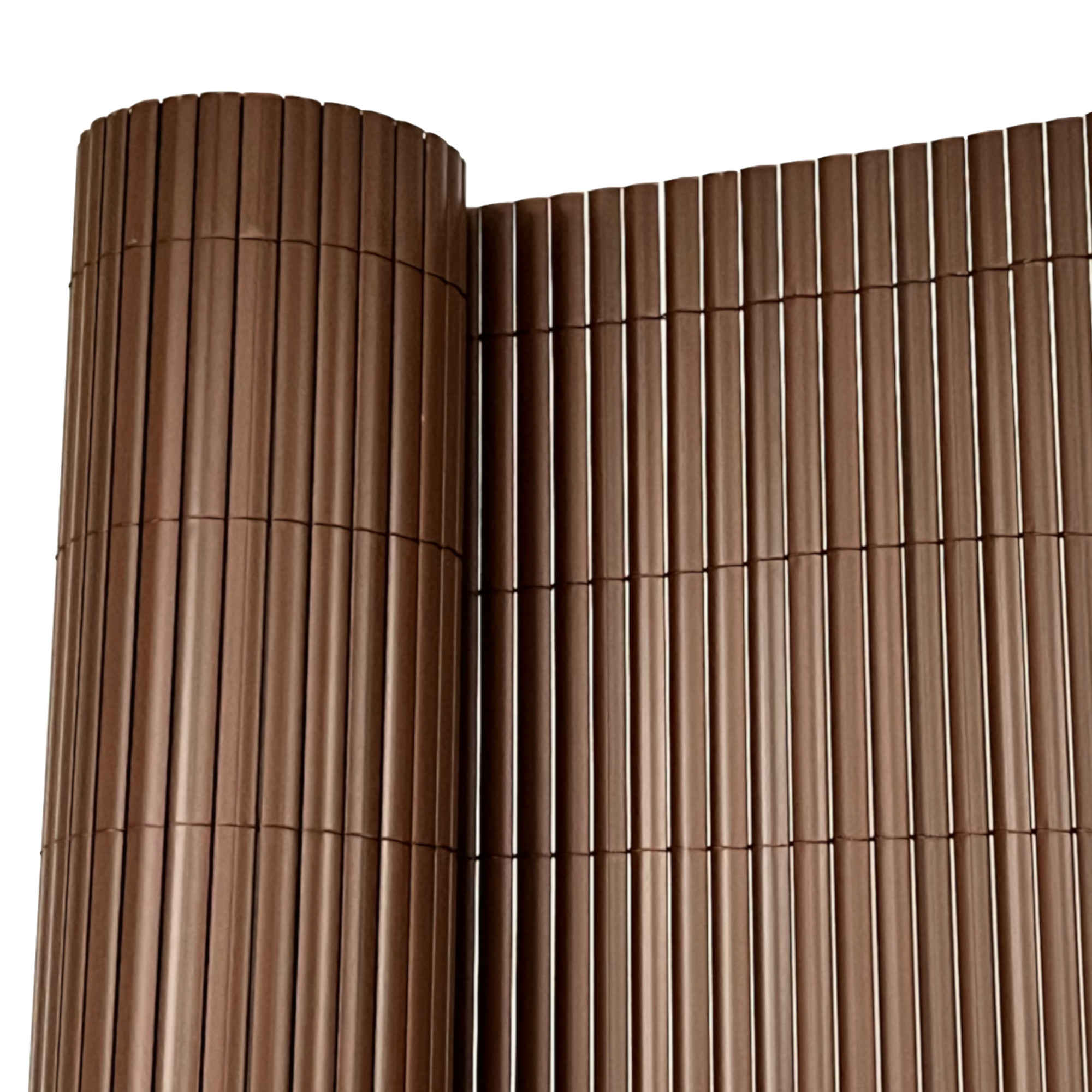 4m x 1.2m PVC Fencing (Brown) - Click Image to Close