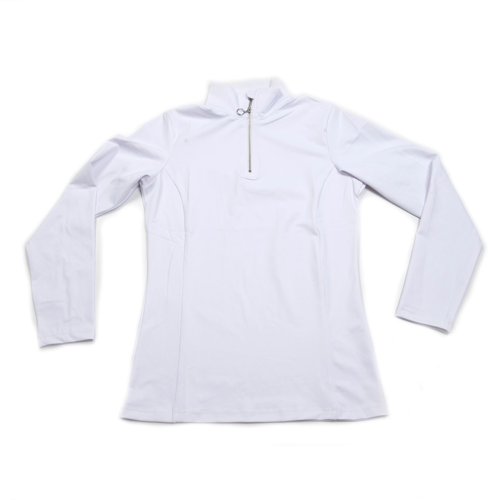 Coco Equestrian White (L) Ladies Womens Kids Long Sleeve Horse Riding Base Layer